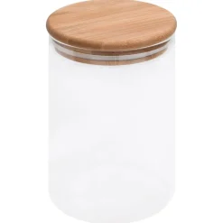 vidaXL Opbergpotten met bamboe deksels 4 st 800 ml glas
