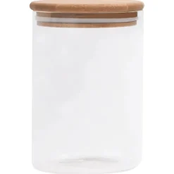 vidaXL Opbergpotten met bamboe deksels 4 st 800 ml glas
