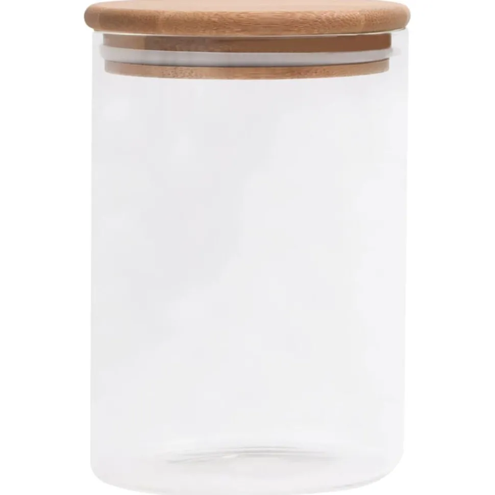 vidaXL Opbergpotten met bamboe deksels 4 st 800 ml glas
