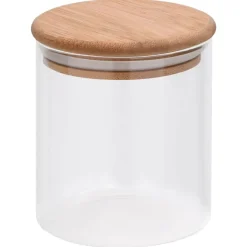 vidaXL Opbergpotten met bamboe deksel 6 st 600 ml glas
