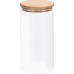 vidaXL Opbergpotten met bamboe deksels 4 st 1200 ml glas
