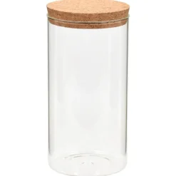 vidaXL Opbergpotten met kurken deksel 6 st 1400 ml glas
