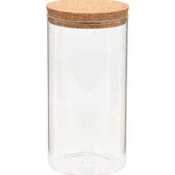 vidaXL Opbergpotten met kurken deksel 6 st 1100 ml glas