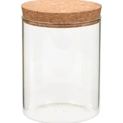 vidaXL Opbergpotten met kurken deksel 6 st 650 ml glas