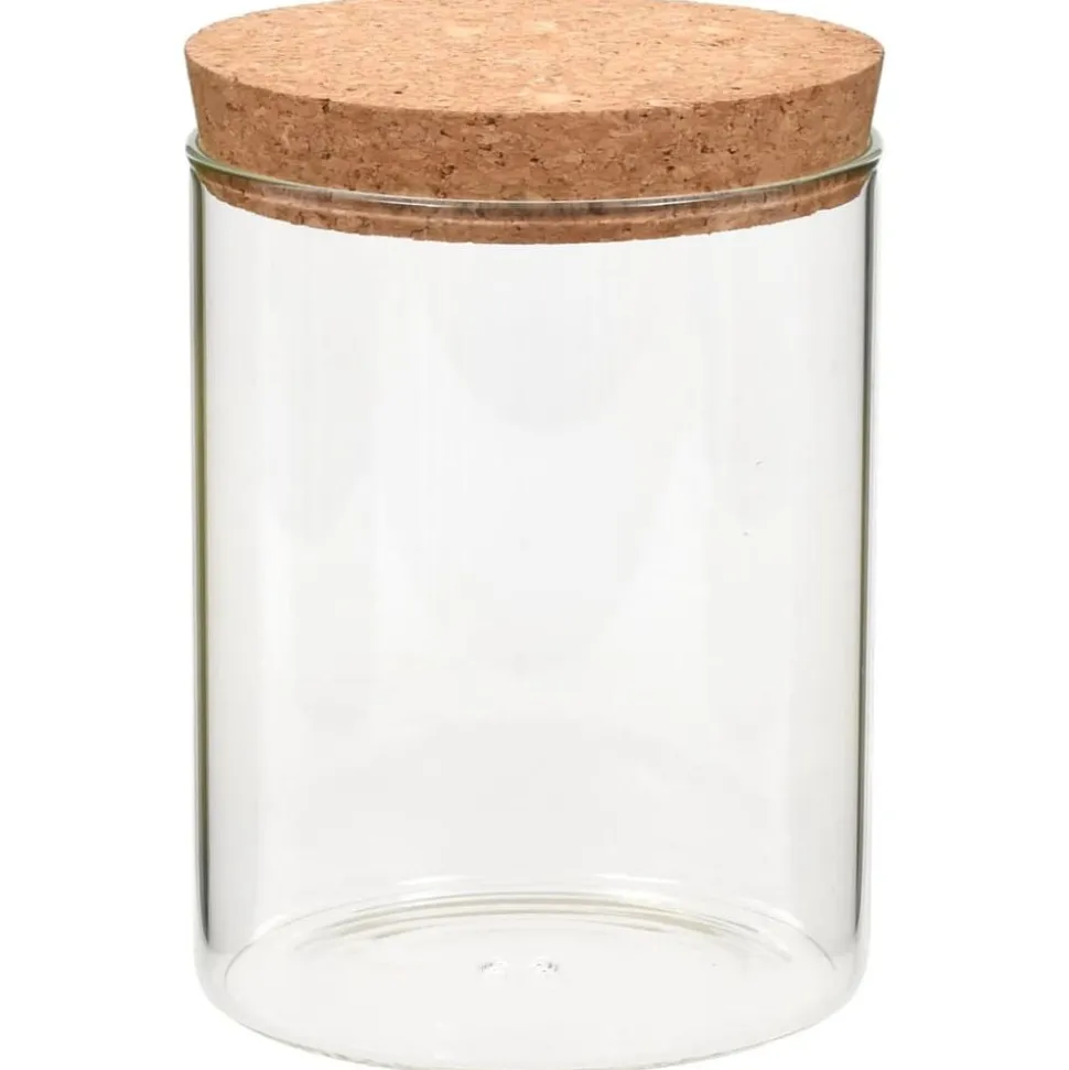 vidaXL Opbergpotten met kurken deksel 6 st 650 ml glas