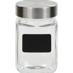 vidaXL Opbergpotten met stickers 12 st 300 ml