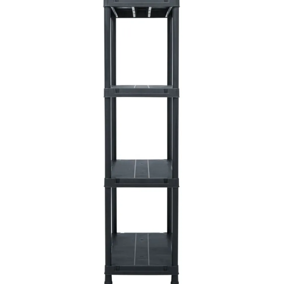 vidaXL Opbergrek 100 kg 60x30x138 cm kunststof zwart