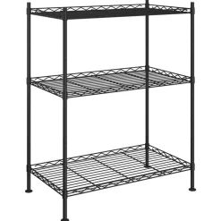 vidaXL Opbergrek 3-laags 150 kg 60x35x76 cm zwart
