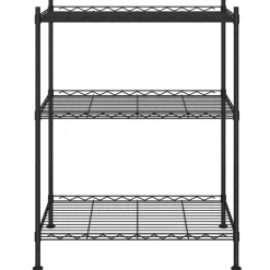 vidaXL Opbergrek 3-laags 150 kg 60x35x76 cm zwart