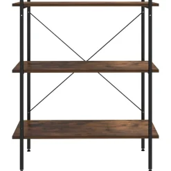 vidaXL Opbergrek 3-laags 80x40x92 cm zwart en naturel