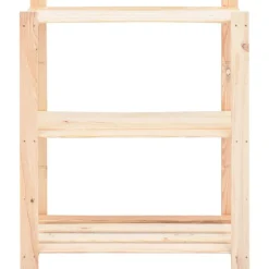vidaXL Opbergrek 3-laags 80x38x90 cm massief grenenhout 150 kg