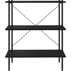 vidaXL Opbergrek 3-laags 80x40x92 cm zwart
