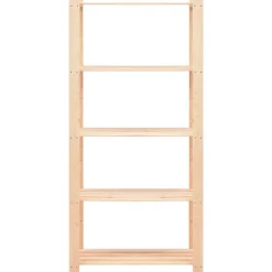 vidaXL Opbergrek 5-laags 80x38x170 cm massief grenenhout 250 kg