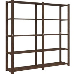 vidaXL Opbergrek 5-laags 170x38x170 cm massief grenenhout bruin
