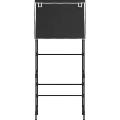vidaXL Opbergrek voor boven wasmachine 2-laags 71x29,5x170,5 cm zwart
