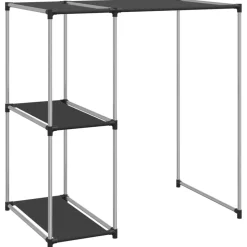 vidaXL Opbergrek voor boven wasmachine 87x55x90,5 cm ijzer zwart