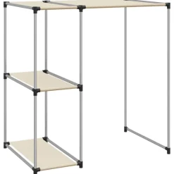 vidaXL Opbergrek voor boven wasmachine 87x55x90,5cm ijzer crèmekleurig