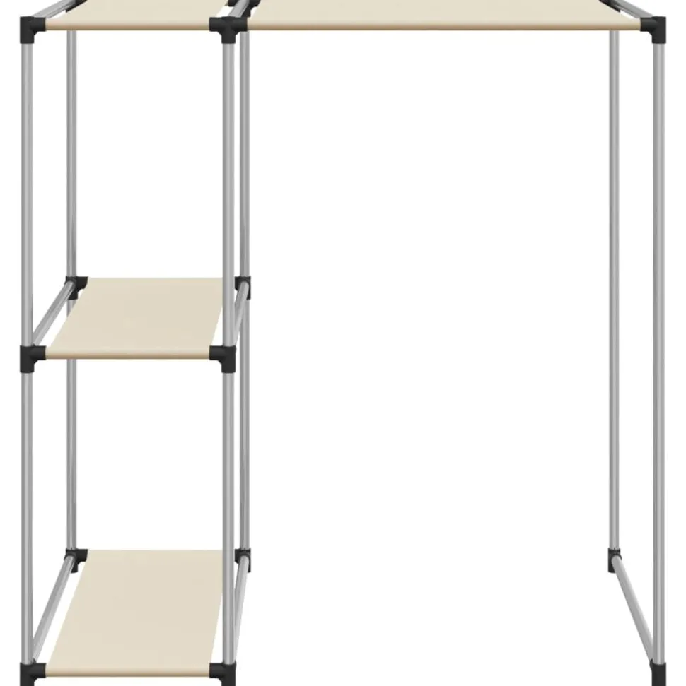vidaXL Opbergrek voor boven wasmachine 87x55x90,5cm ijzer crèmekleurig