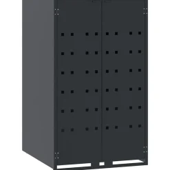 vidaXL Opbergruimte voor enkele afvalbak antraciet 69x79x117 cm staal