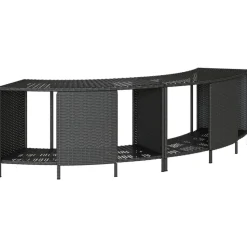 vidaXL Opbergschappen voor hottub 2 st poly rattan zwart