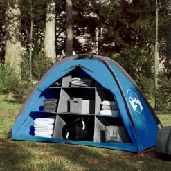 vidaXL Opbergtent 9 vakken waterdicht blauw