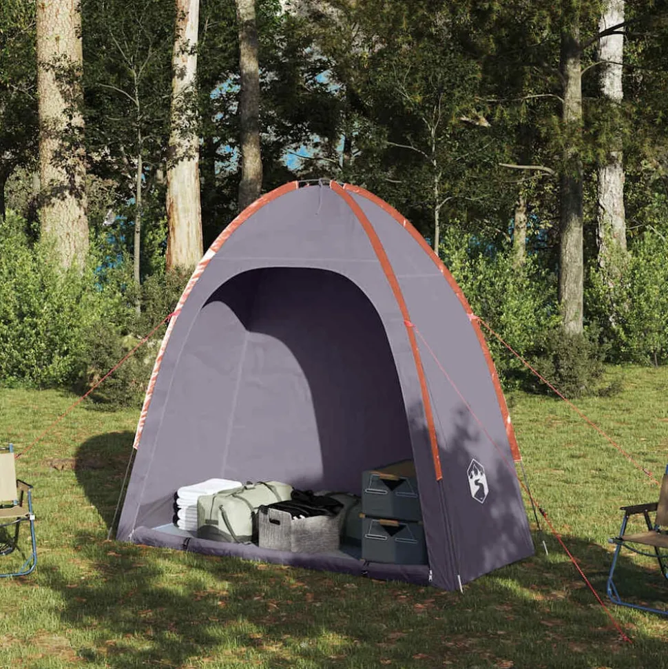 vidaXL Opbergtent waterdicht grijs en oranje