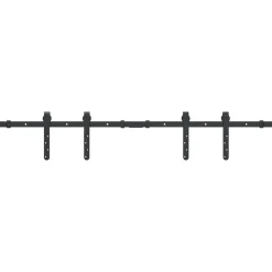 vidaXL Ophangset voor schuifdeur 122 cm koolstofstaal