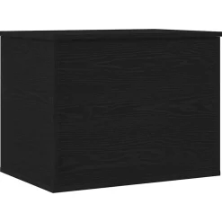 vidaXL Opslagdoos met opslag Zwart eiken 60 x 42 x 46 cm Bewerkt hout