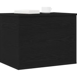 vidaXL Opslagdoos met opslag Zwart eiken 60 x 42 x 46 cm Bewerkt hout