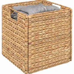 vidaXL Opslagmanden 2 pcs Naturel 28 x 28 x 28 cm Waterhyacint