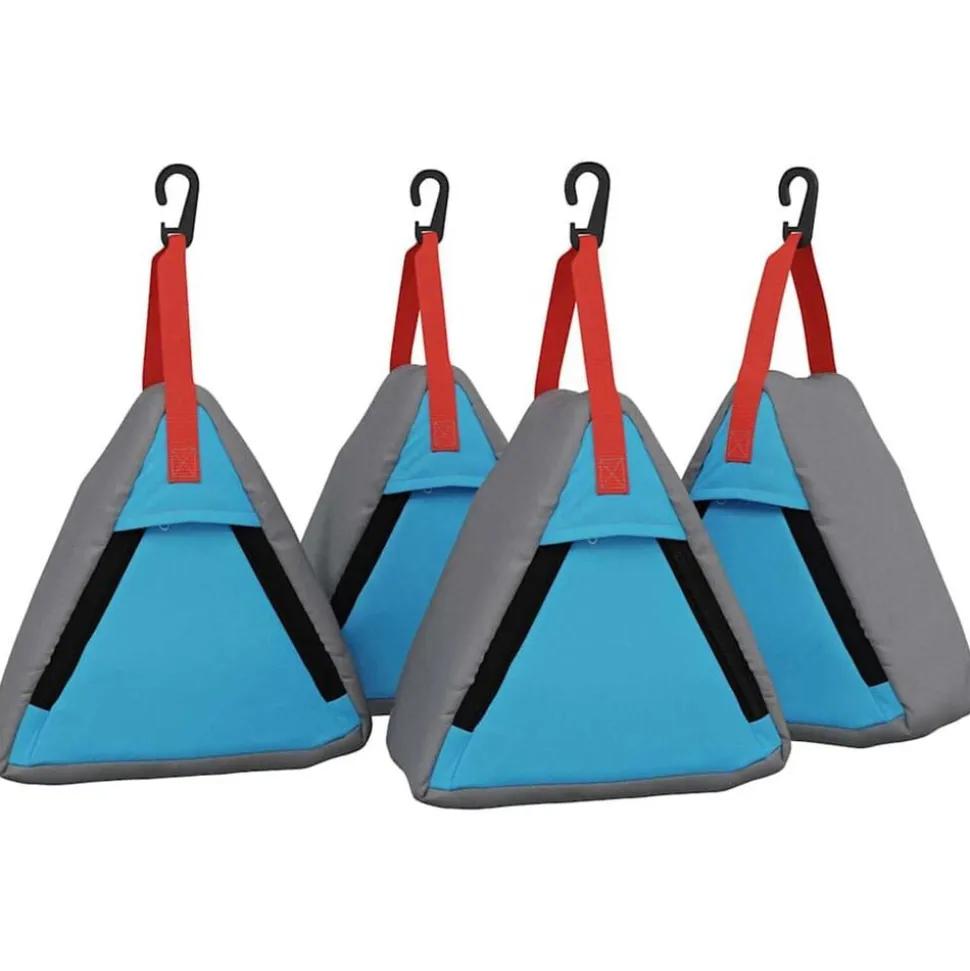 vidaXL Opslagzak 4 pcs Grijs en Blauw 24 x 16 x 24 cm oxford