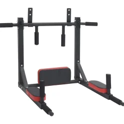 VidaXL Optrekbar dipstation Zwart en Rood 89 x 59 x 70 cm