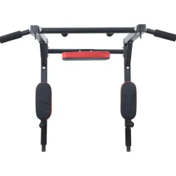 VidaXL Optrekbar dipstation Zwart en Rood 89 x 59 x 70 cm