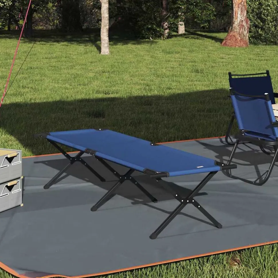 vidaXL Opvouwbaar Camping Bed Blauw 193 x 69 x 45 cm Oxford stof