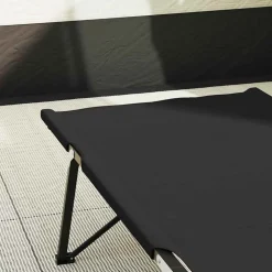 vidaXL Opvouwbaar Camping Bed Zwart 206 x 76 x 74 cm Oxford en Staal