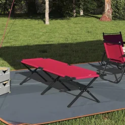 vidaXL Opvouwbaar Camping Bed Rood 193 x 69 x 45 cm Oxford stof