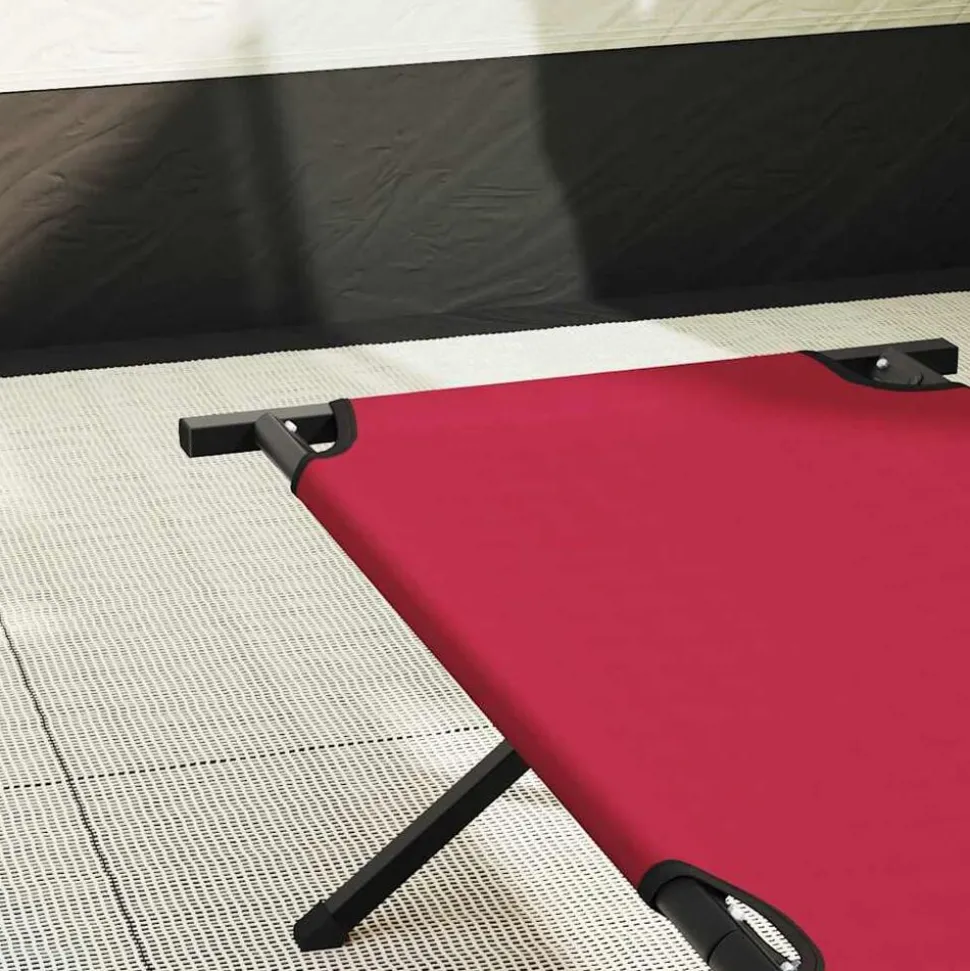 vidaXL Opvouwbaar Camping Bed Rood 193 x 69 x 45 cm Oxford stof