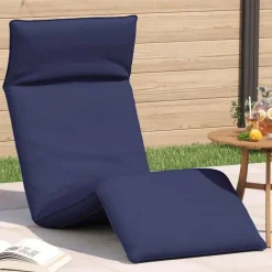 vidaXL Opvouwbare ligstoel Marineblauw 175x54x8,5 cm Oxfordstof