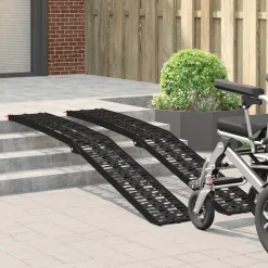 vidaXL Opvouwbare motorfiets oprijplaat 340 kg per oprijplaat 2 pcs