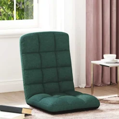 vidaXL Opvouwbare vloerstoel donkergroen 71x51x62 cm stof