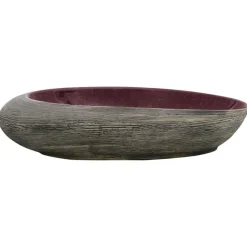 vidaXL Opzetwasbak ovaal 59x40x14 cm keramiek paars en grijs