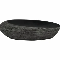 vidaXL Opzetwasbak ovaal 59x40x14 cm keramiek grijs en zwart
