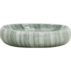 vidaXL Opzetwasbak ovaal 59x40x15 cm keramiek groen