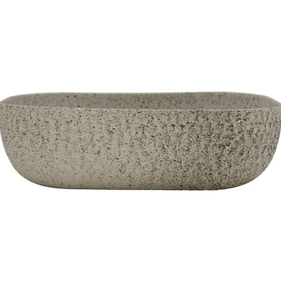 vidaXL Opzetwasbak rechthoekig 48x37,5x13,5 cm keramiek grijs