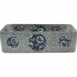 vidaXL Opzetwasbak rechthoekig 46x35,5x13 cm keramiek meerkleurig