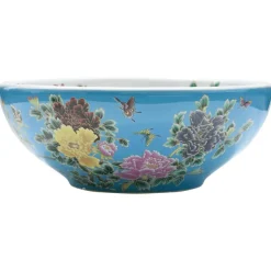 vidaXL Opzetwasbak rond Φ41x14 cm keramiek meerkleurig