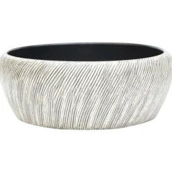 vidaXL Opzetwasbak rond Φ41x14 cm keramiek zwart en grijs