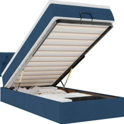 vidaXL Ottoman bed met matras 80x200cm stof blauw
