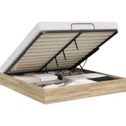 vidaXL Ottoman Bedframe met opslag Sonoma Eiken 203 x 180 x 25 cm