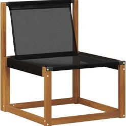 vidaXL Outdoor Midden- en Hoeksalon met kussen 2 Stuk Naturel